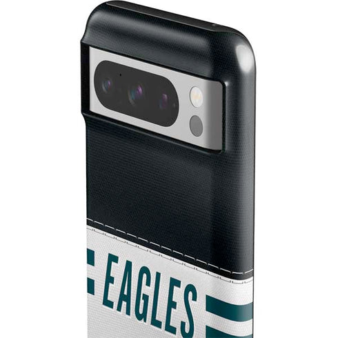 NFL Philadelphia Eagles White Striped Google Pixel 8 Pro Impact Case